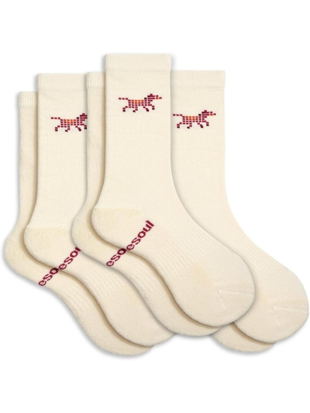 3 Pack Patterned Crew Socks for Men & Women, Organic Cotton High Socks